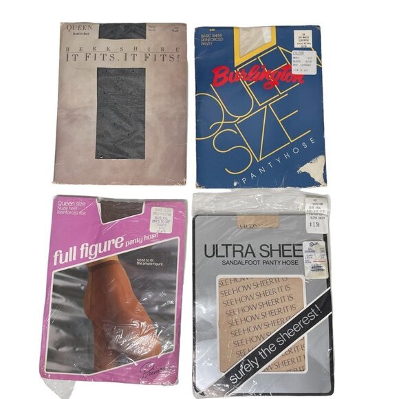 Vintage Pantyhose Lot 1980 - 1990 Deadstock Burlington Berkshire Primrose Surely - Picture 1 of 6